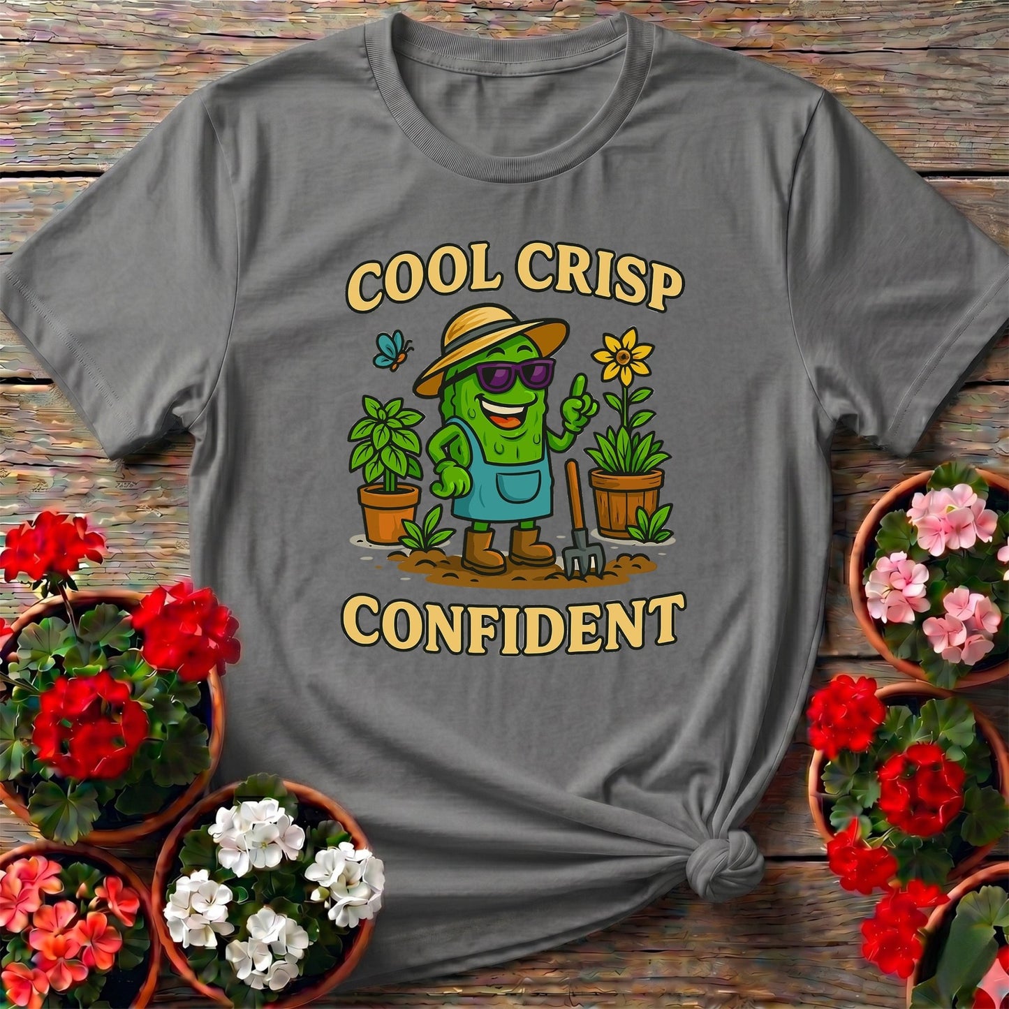 Cool Crisp Confident Funny Pickle T shirt - GardeningTshirts