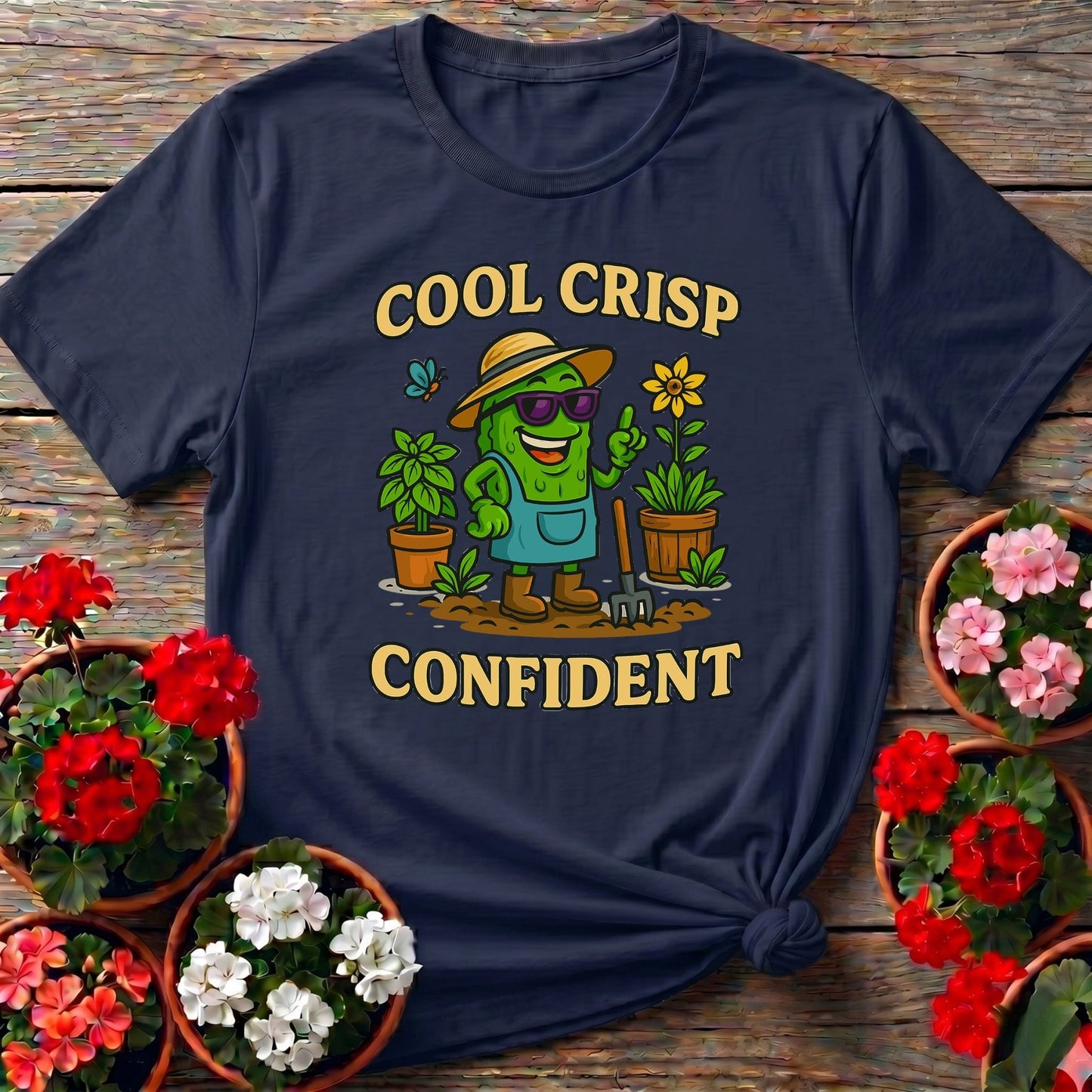 Cool Crisp Confident Funny Pickle T shirt - GardeningTshirts