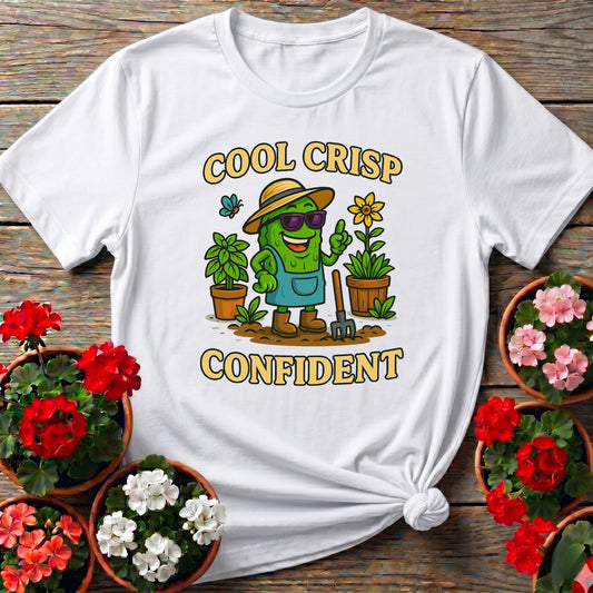 Cool Crisp Confident Funny Pickle T shirt - GardeningTshirts