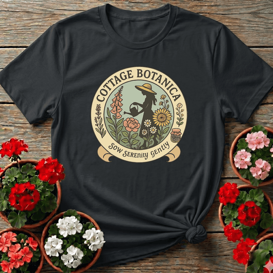 Cottage Botanica Sow Serenity Gently Gardening Tee - GardeningTshirts