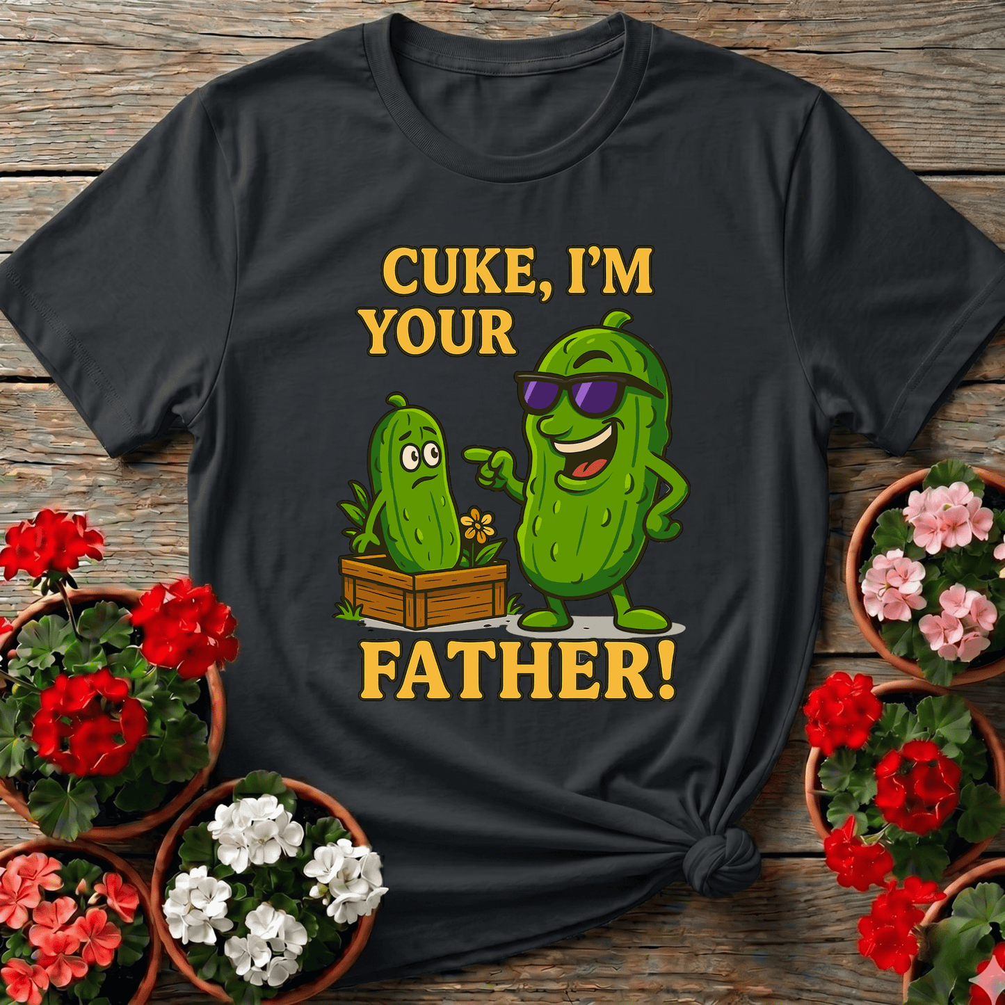 Cuke Im Your Father Funny Cucumber Pun T-shirt - GardeningTshirts