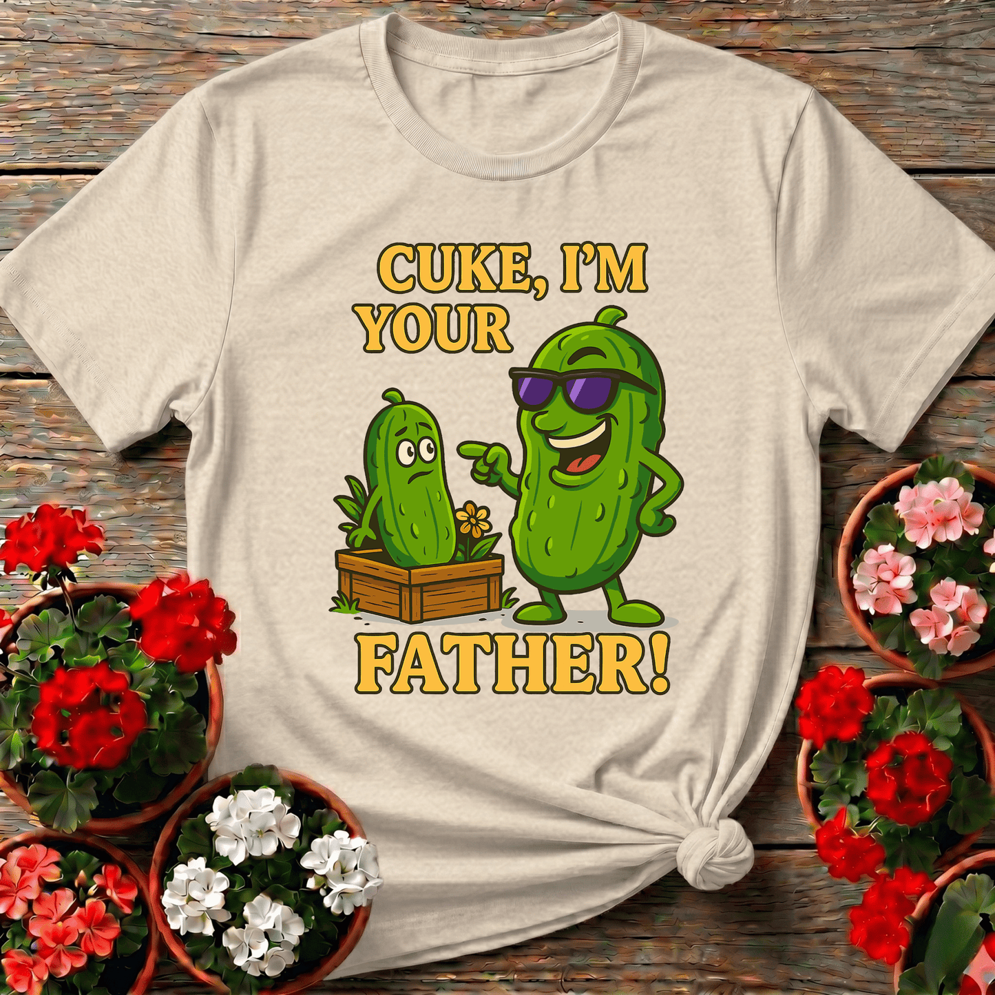 Cuke Im Your Father Funny Cucumber Pun T-shirt - GardeningTshirts