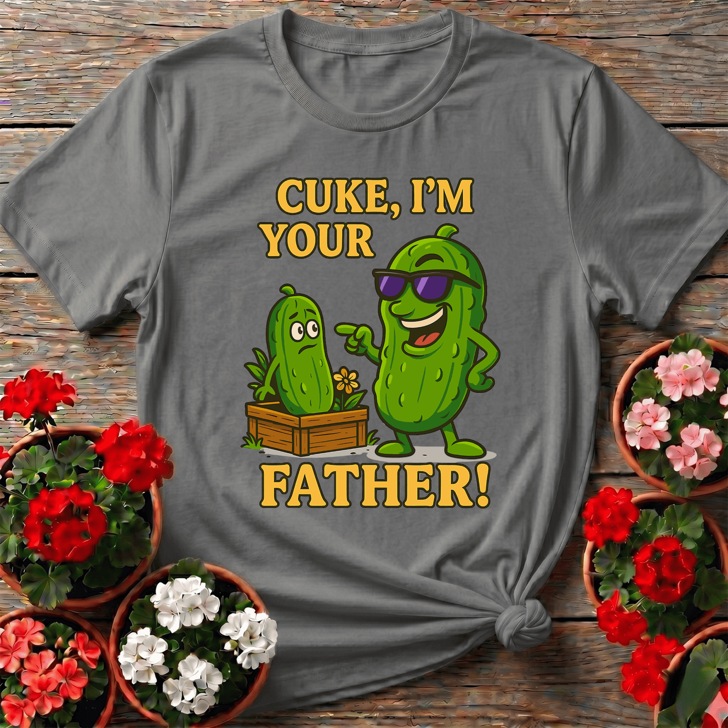 Cuke Im Your Father Funny Cucumber Pun T-shirt - GardeningTshirts
