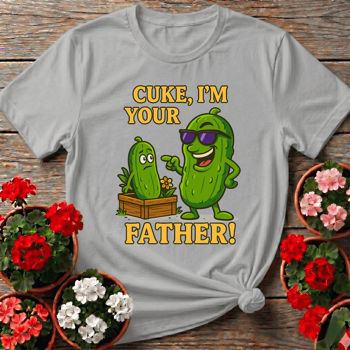 Cuke Im Your Father Funny Cucumber Pun T-shirt - GardeningTshirts