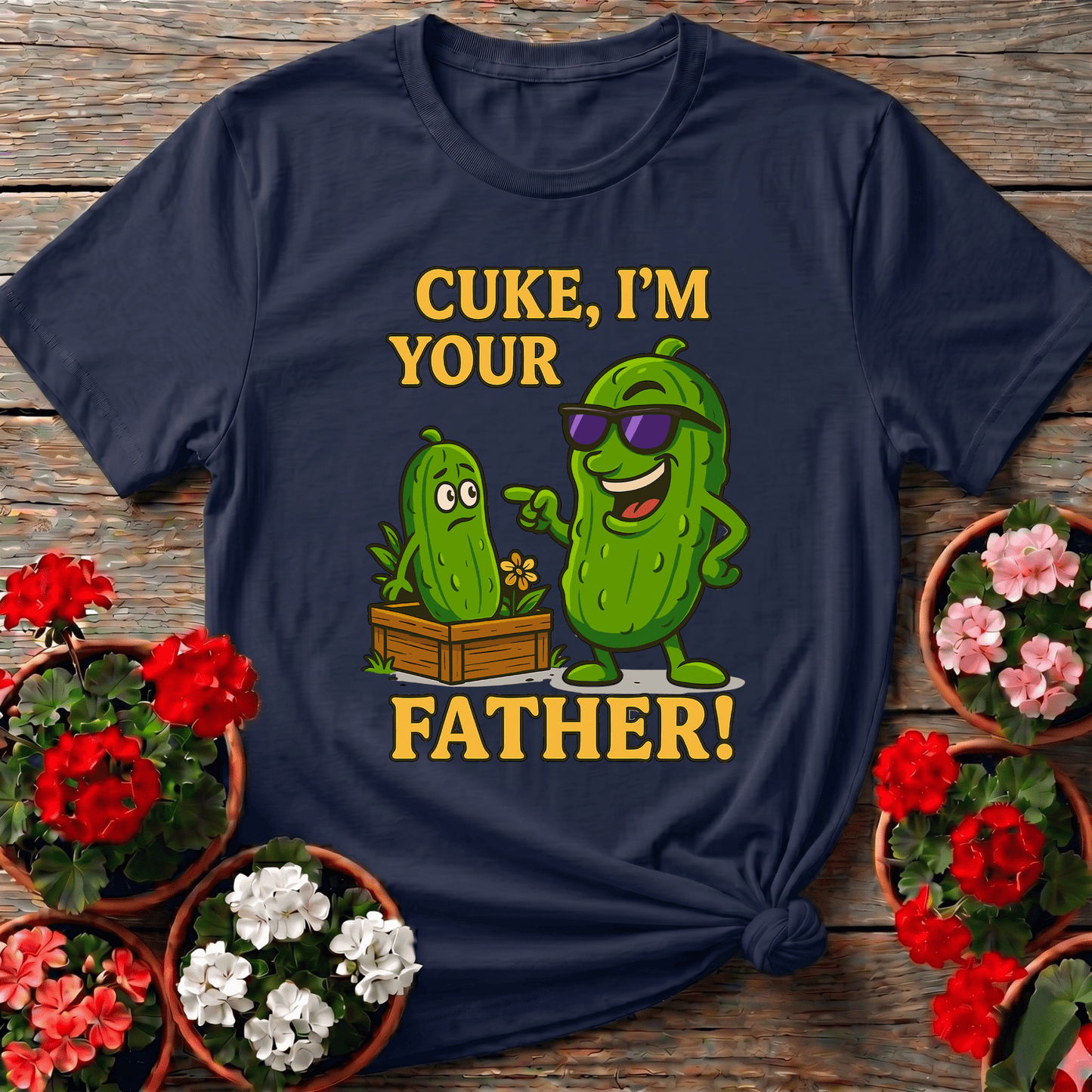 Cuke Im Your Father Funny Cucumber Pun T-shirt - GardeningTshirts
