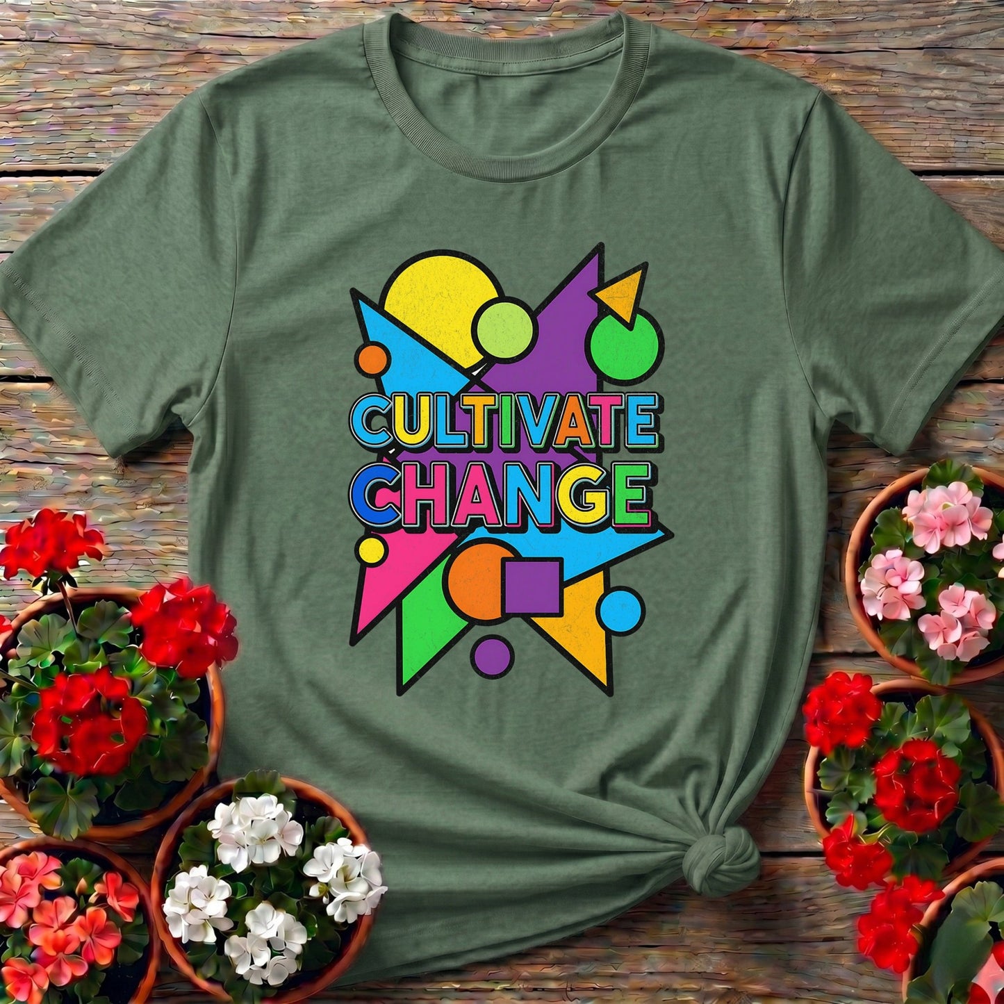 Cultivate Change Bold Motivational Tee - GardeningTshirts