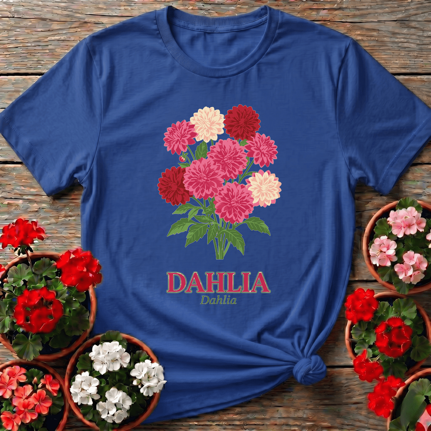 Dahlia Bouquet Gardening Tee for Flower Lovers - GardeningTshirts
