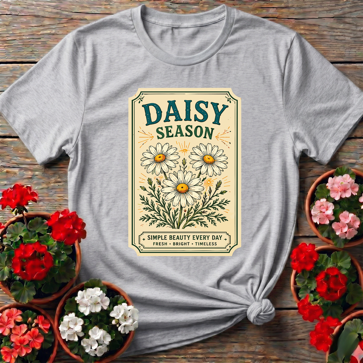 Daisy Season Simple Beauty Every Day Gardening Tee - GardeningTshirts