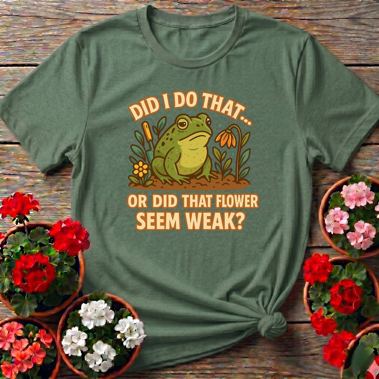 Did I Do That Funny Frog Gardening T-shirt - GardeningTshirts
