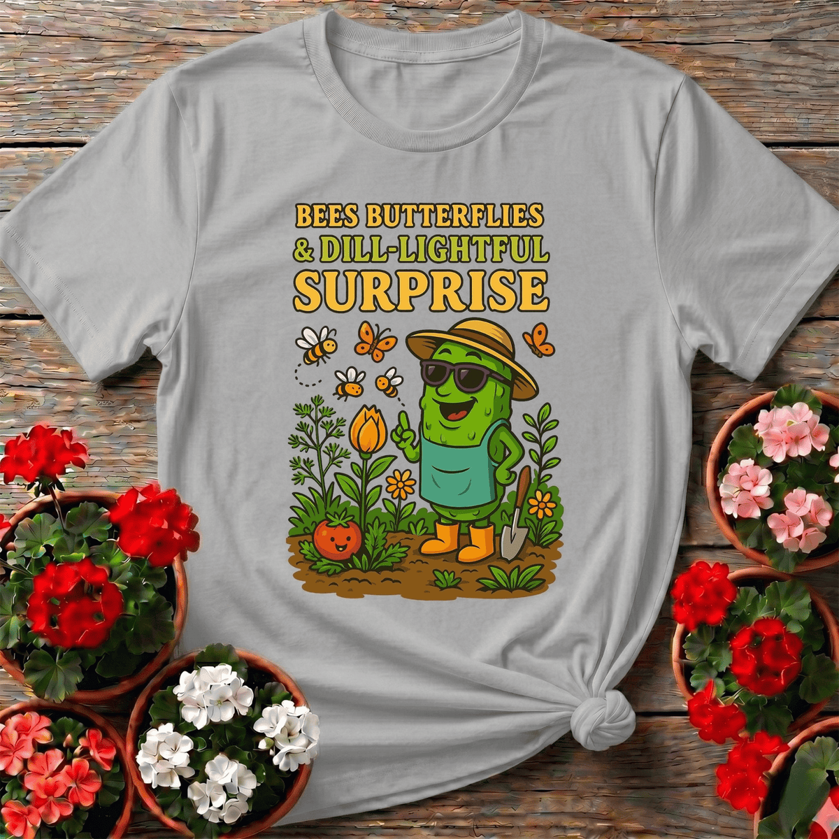 Dill-Lightful Surprise Funny Pickle T shirt - GardeningTshirts