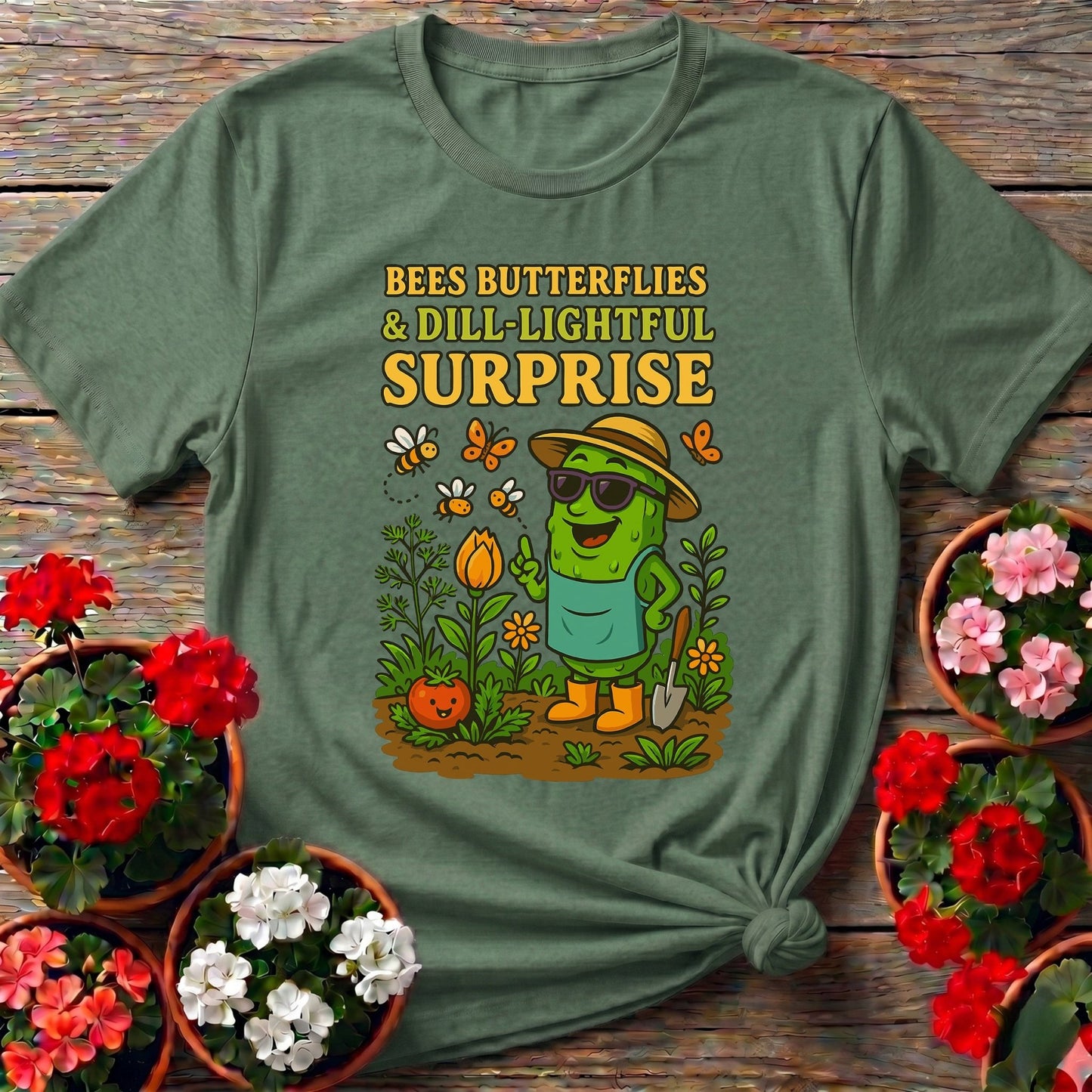 Dill-Lightful Surprise Funny Pickle T shirt - GardeningTshirts