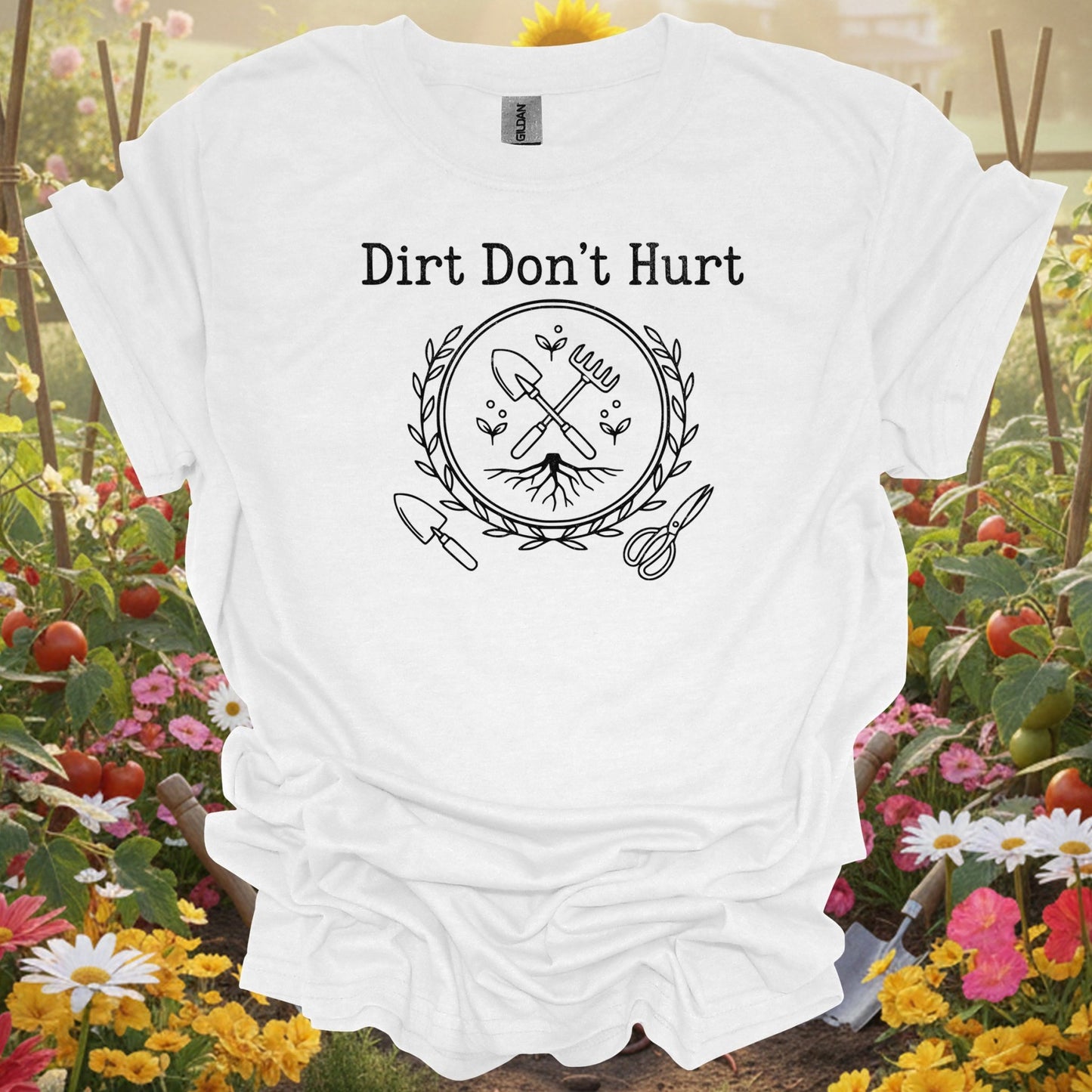"Dirt Don't Hurt" Minimalist Gardening T-Shirt - GardeningTshirts