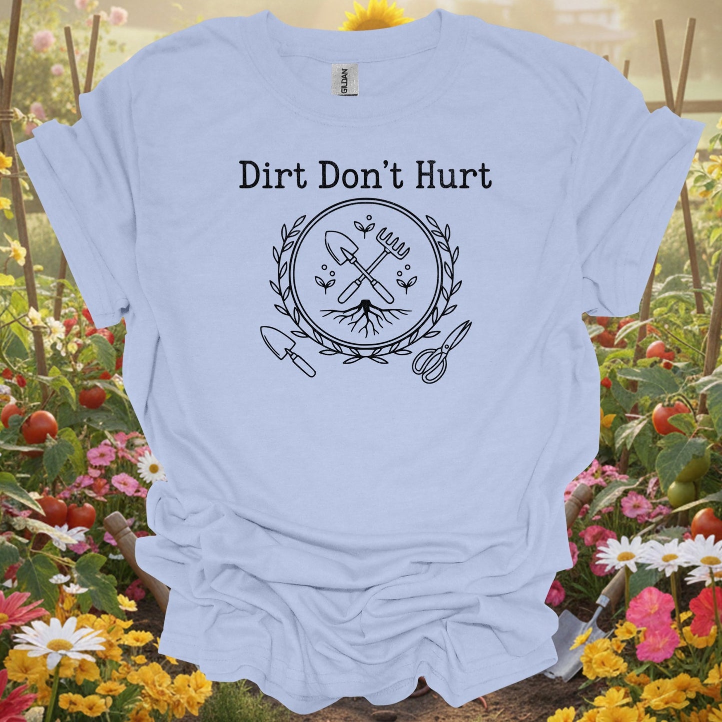 "Dirt Don't Hurt" Minimalist Gardening T-Shirt - GardeningTshirts