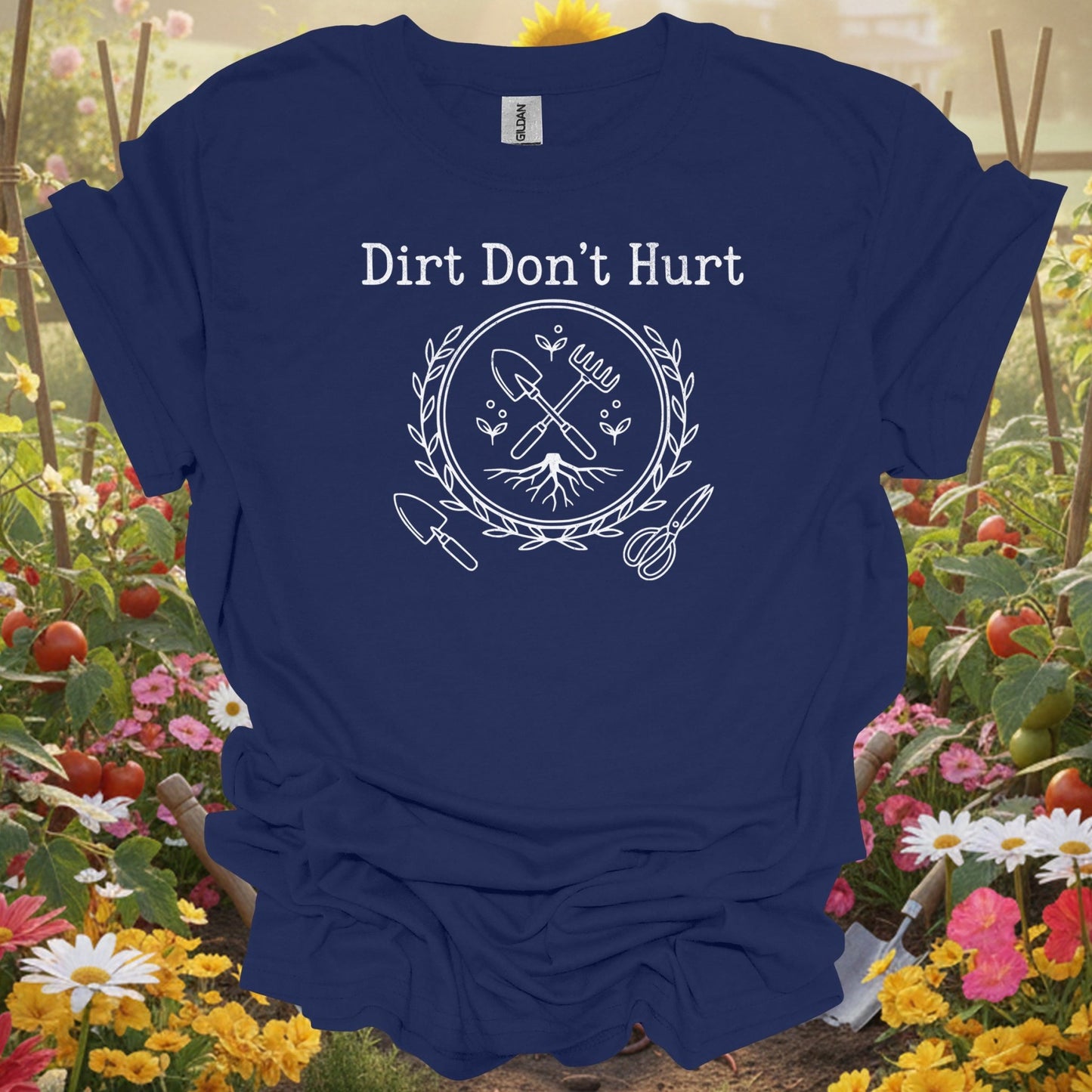 "Dirt Don't Hurt" Minimalist Gardening T-Shirt - GardeningTshirts