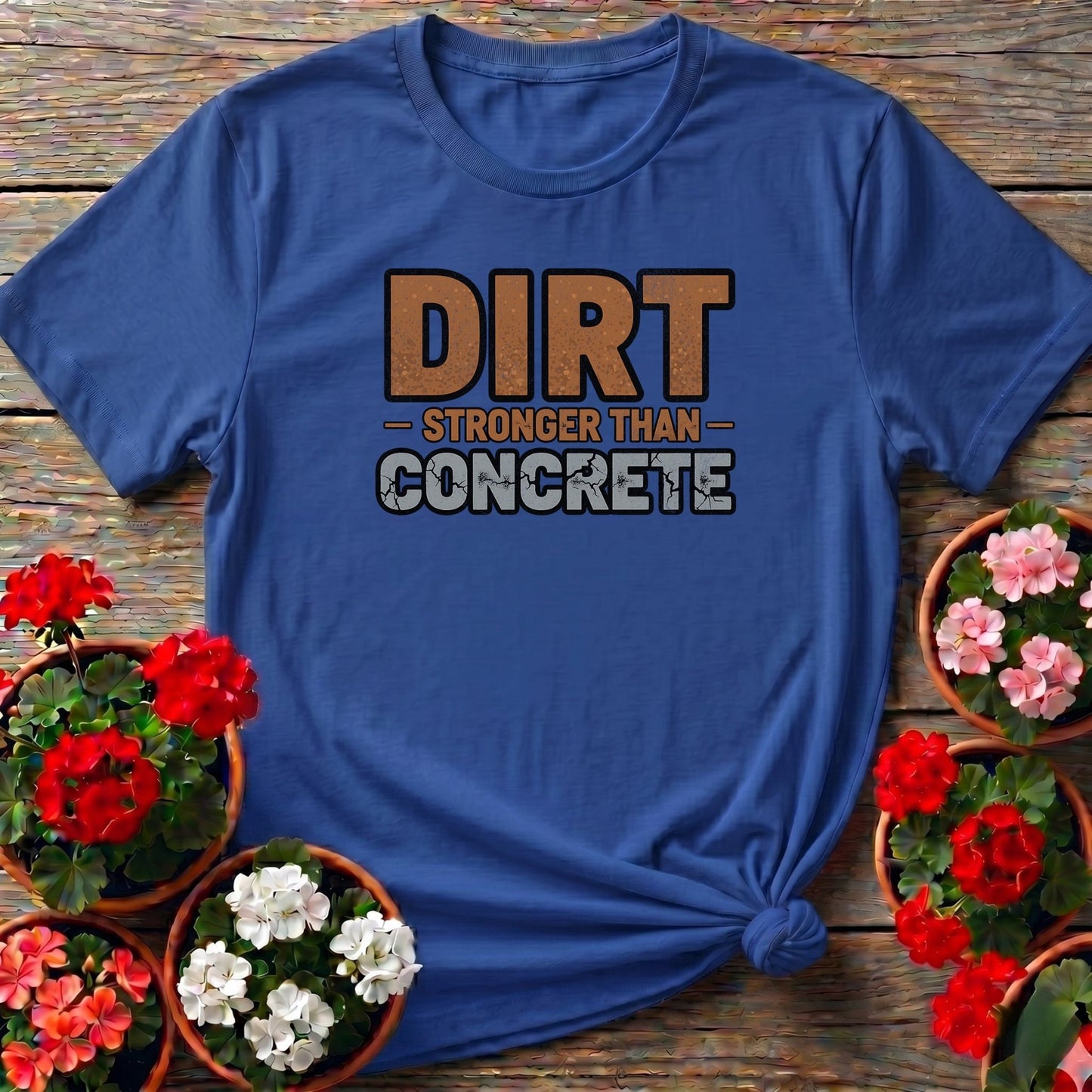 Dirt Stronger Than Concrete Gardener T-shirt - GardeningTshirts