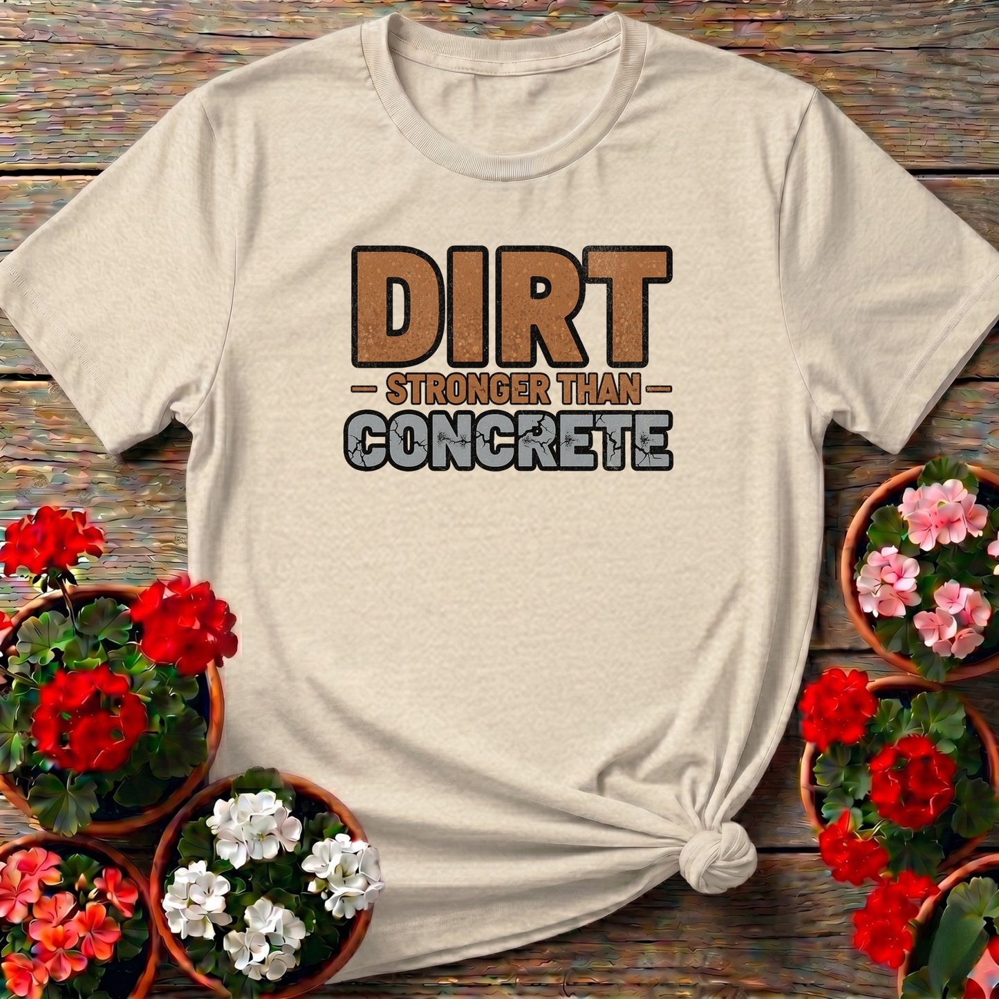 Dirt Stronger Than Concrete Gardener T-shirt - GardeningTshirts