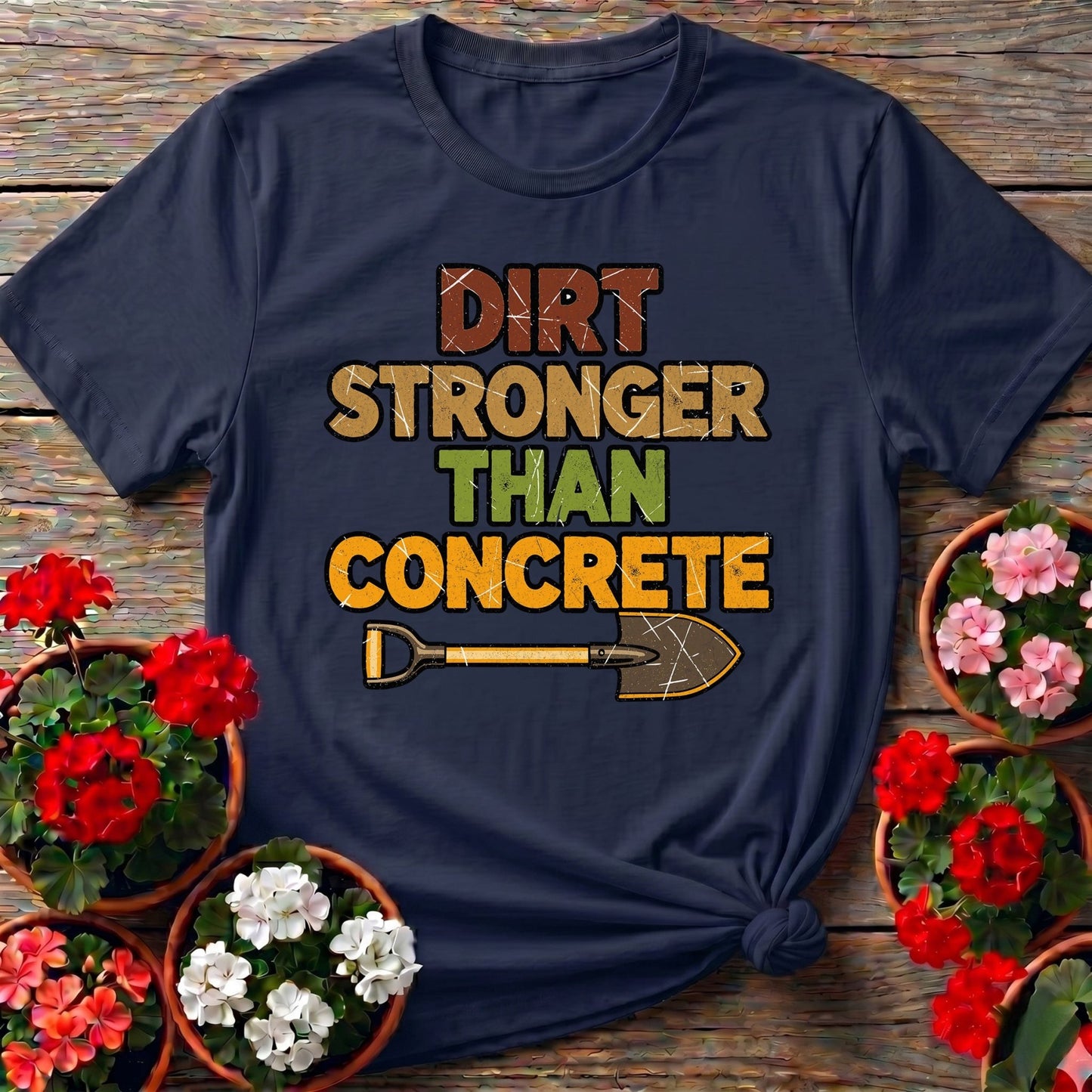 Dirt Stronger Than Concrete T-shirt - GardeningTshirts