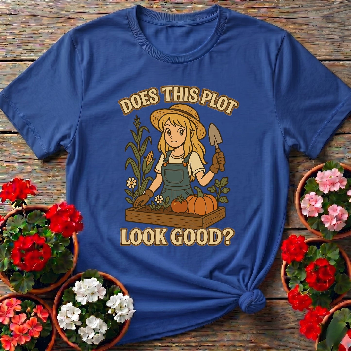 Does This Plot Look Good Anime Raised Bed Tee - GardeningTshirts