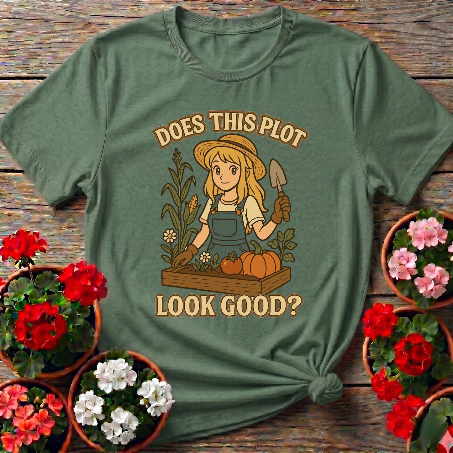 Does This Plot Look Good Anime Raised Bed Tee - GardeningTshirts