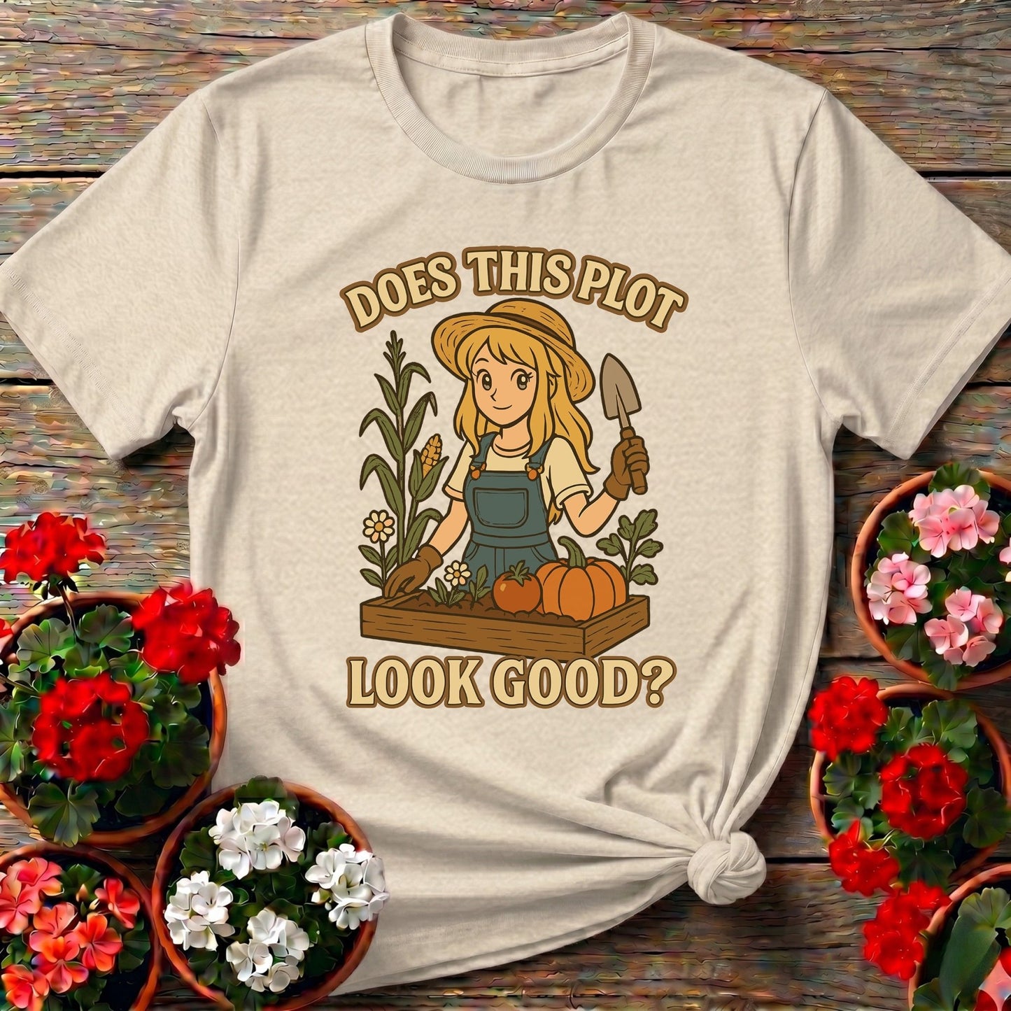 Does This Plot Look Good Anime Raised Bed Tee - GardeningTshirts