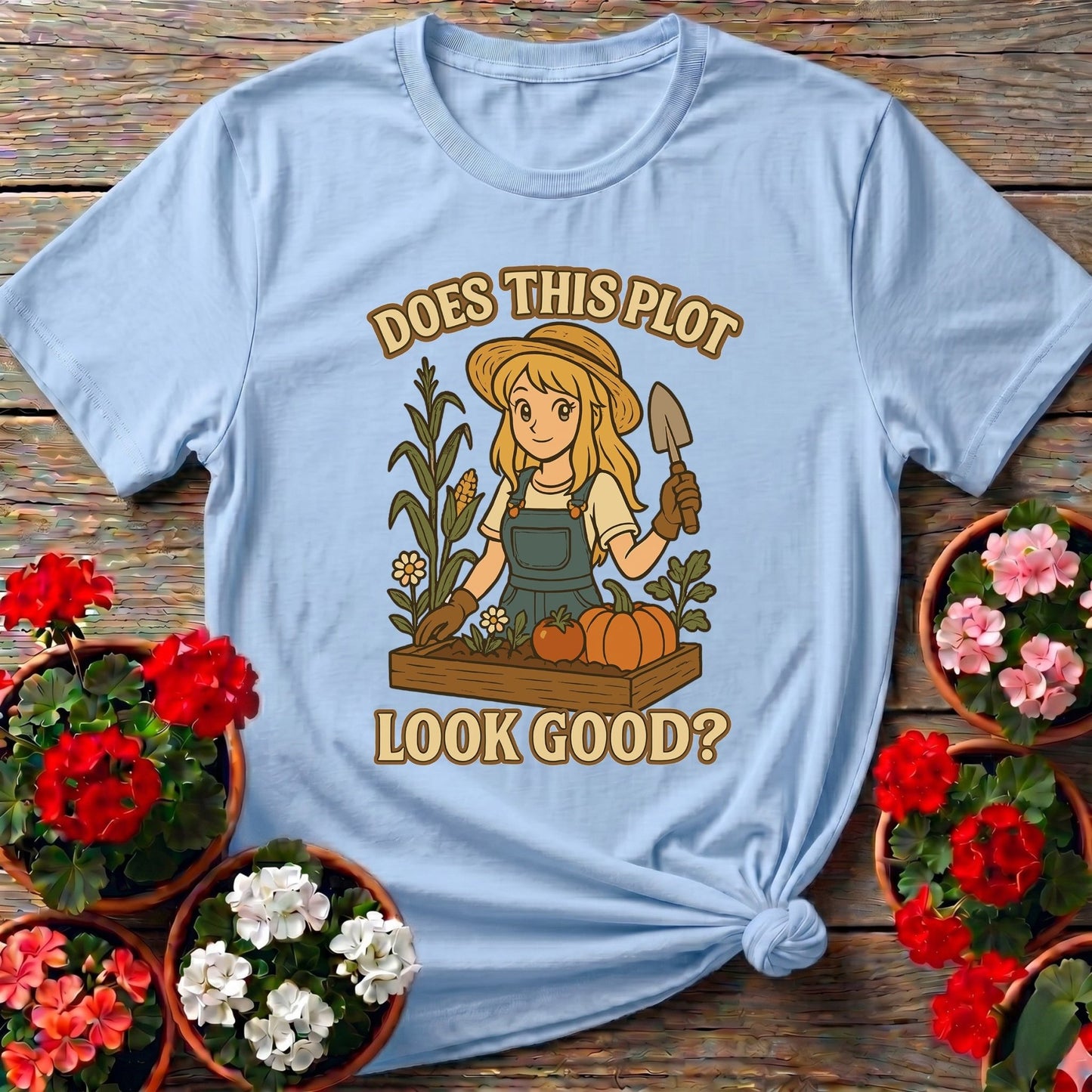 Does This Plot Look Good Anime Raised Bed Tee - GardeningTshirts