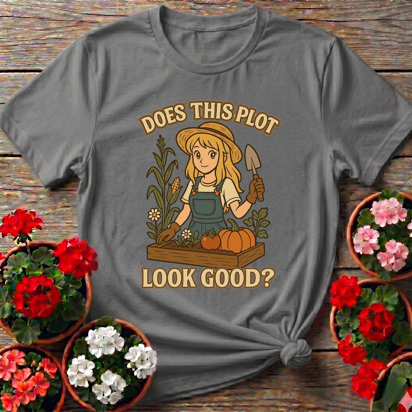Does This Plot Look Good Anime Raised Bed Tee - GardeningTshirts