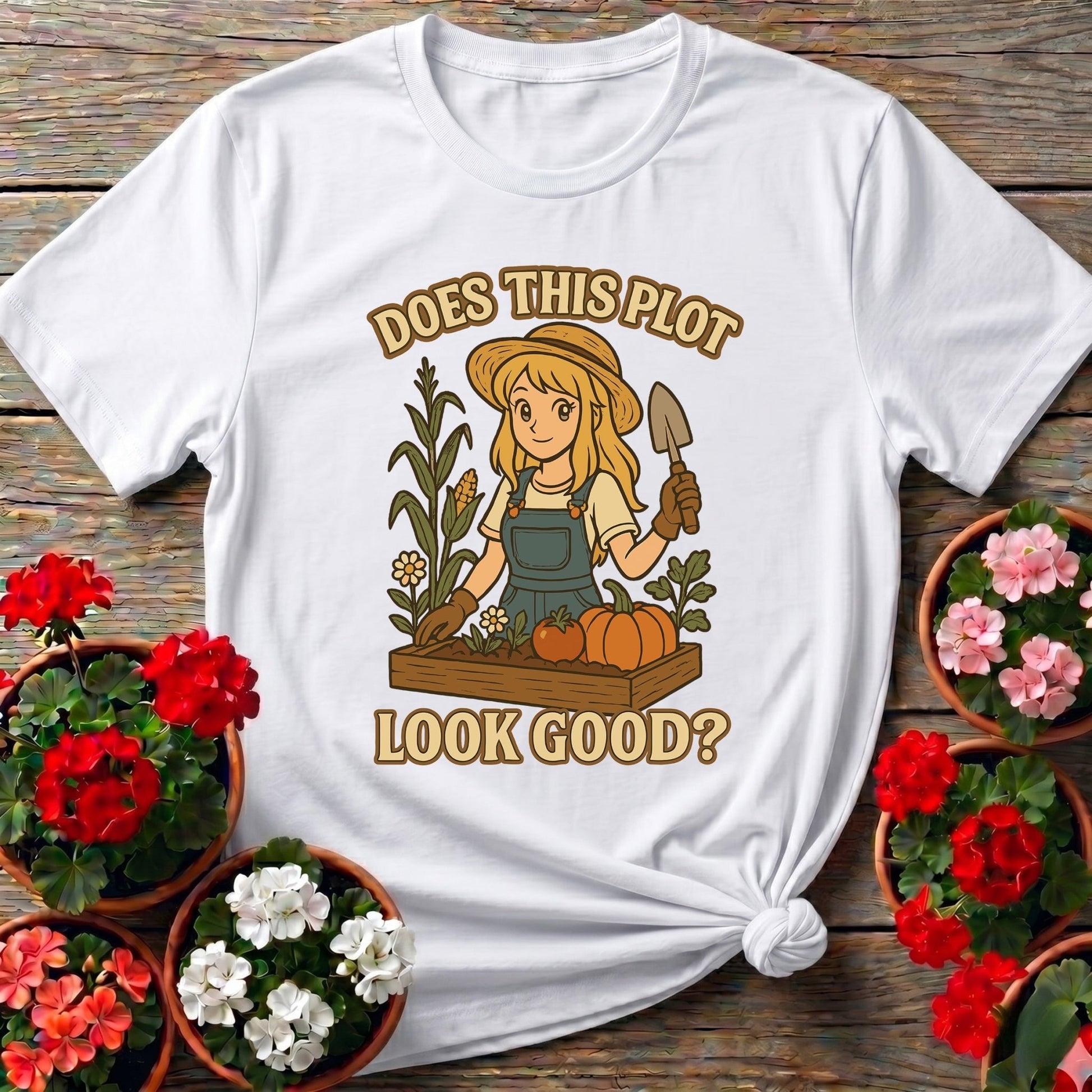 Does This Plot Look Good Anime Raised Bed Tee - GardeningTshirts