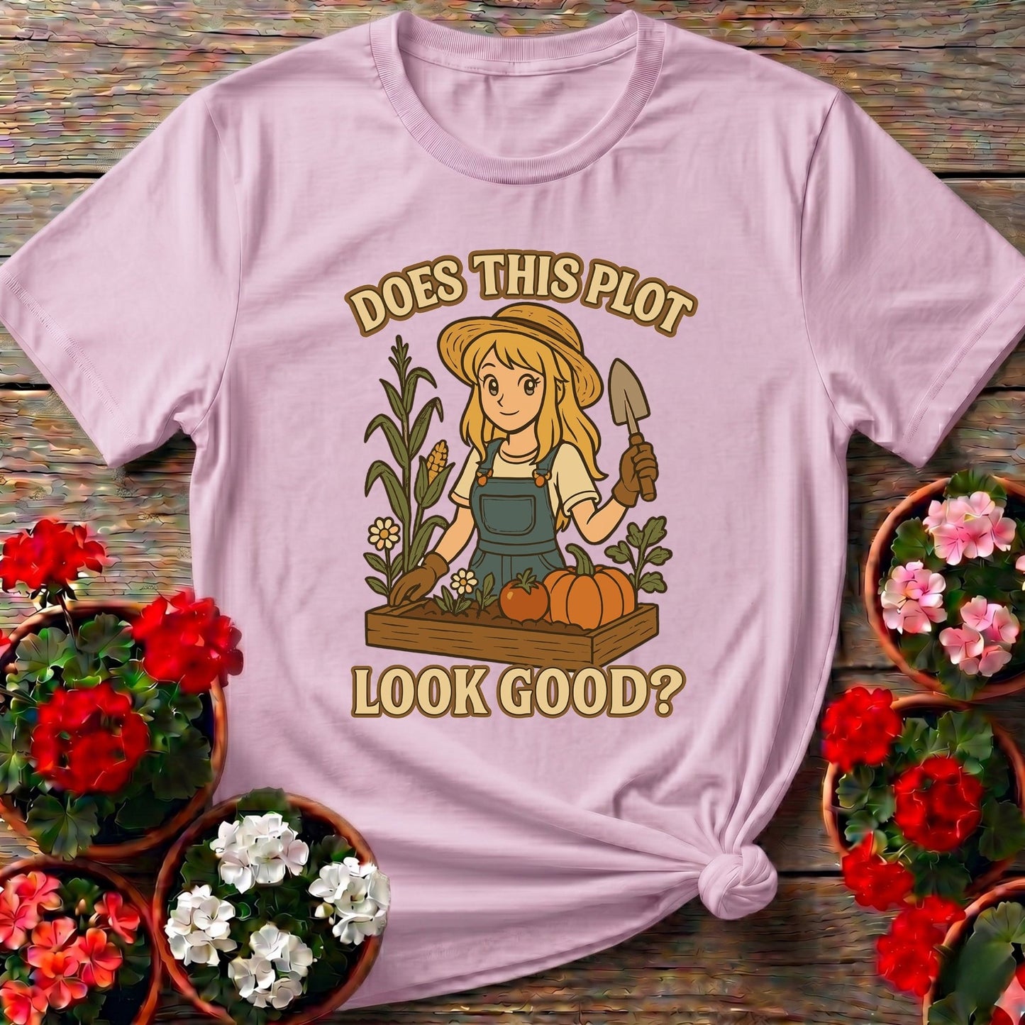 Does This Plot Look Good Anime Raised Bed Tee - GardeningTshirts
