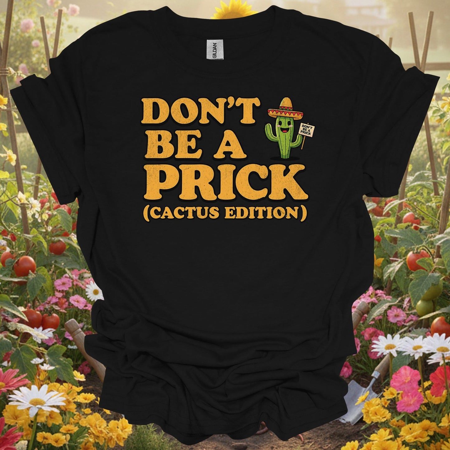 "Don't Be a Prick (Cactus Edition)" Funny Succulent Pun Gardener Tee - GardeningTshirts