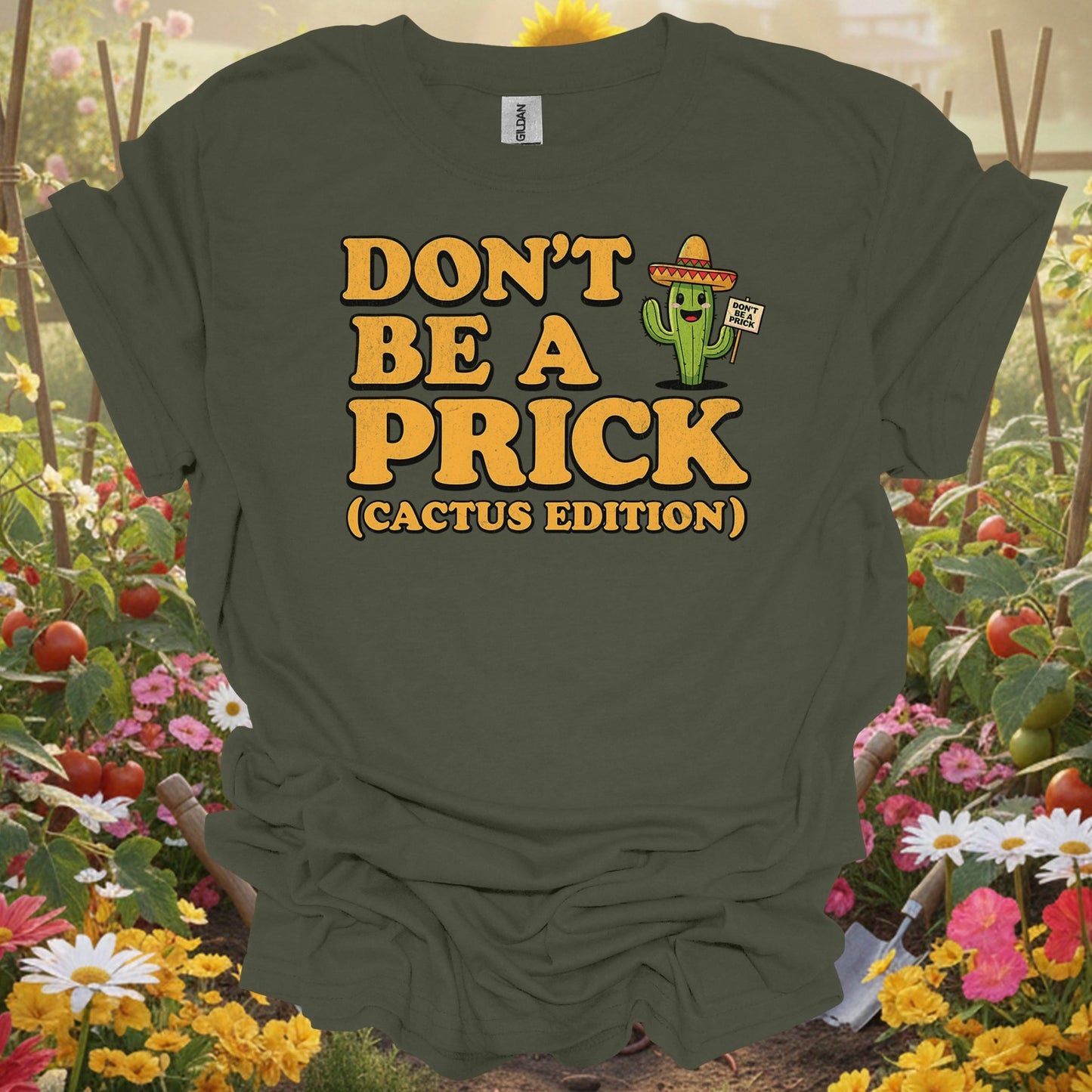 "Don't Be a Prick (Cactus Edition)" Funny Succulent Pun Gardener Tee - GardeningTshirts