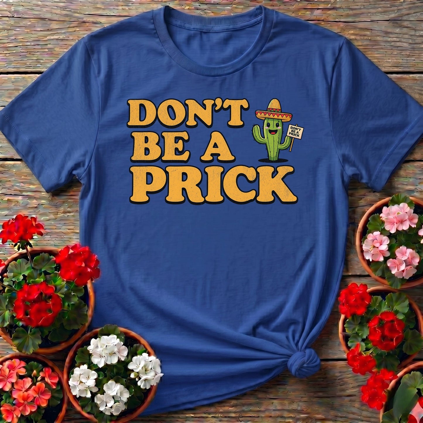 Dont Be A Prick Funny Cactus Tee - GardeningTshirts