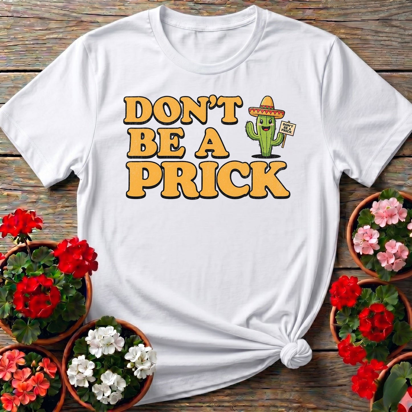 Dont Be A Prick Funny Cactus Tee - GardeningTshirts