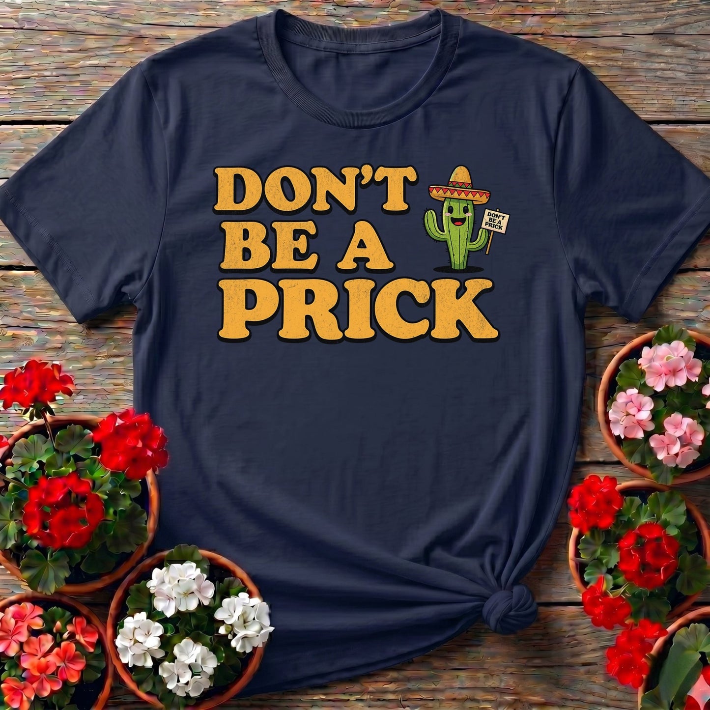 Dont Be A Prick Funny Cactus Tee - GardeningTshirts