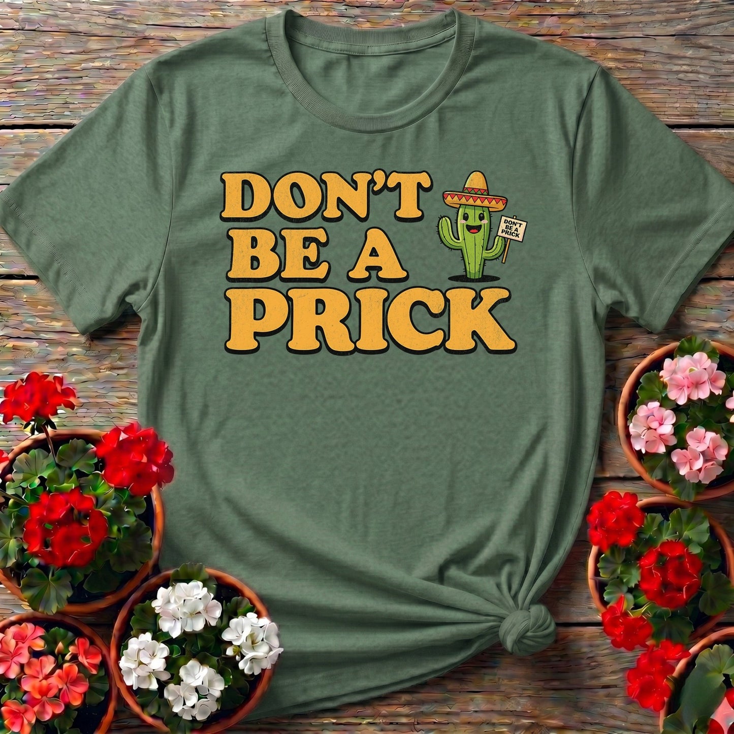 Dont Be A Prick Funny Cactus Tee - GardeningTshirts