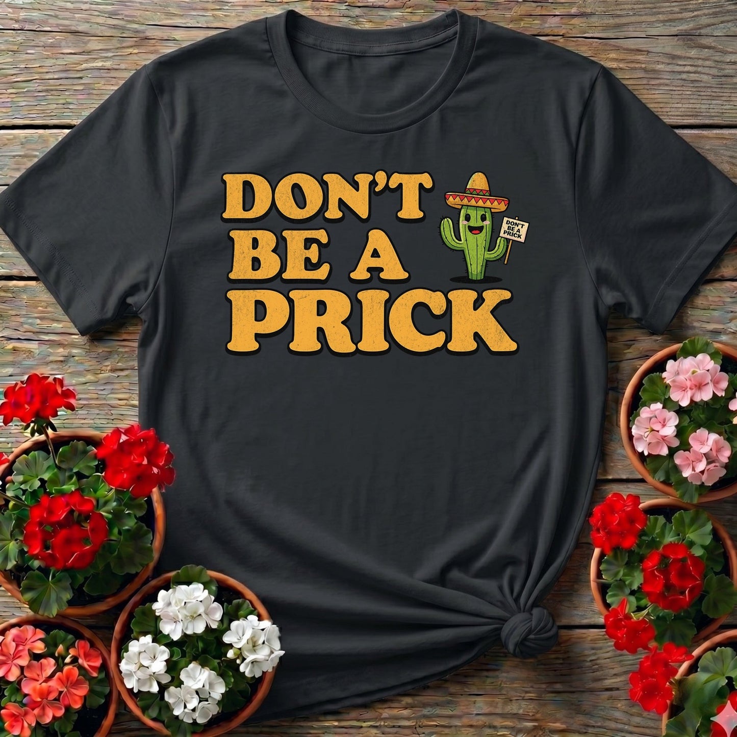 Dont Be A Prick Funny Cactus Tee - GardeningTshirts