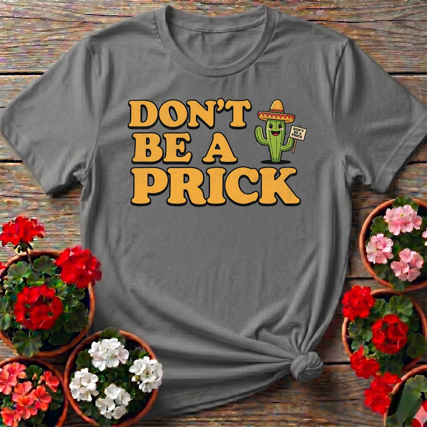 Dont Be A Prick Funny Cactus Tee - GardeningTshirts