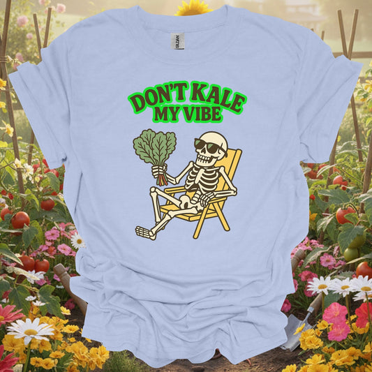 "Don't Kale My Vibe" Funny Skeleton T-Shirt - GardeningTshirts