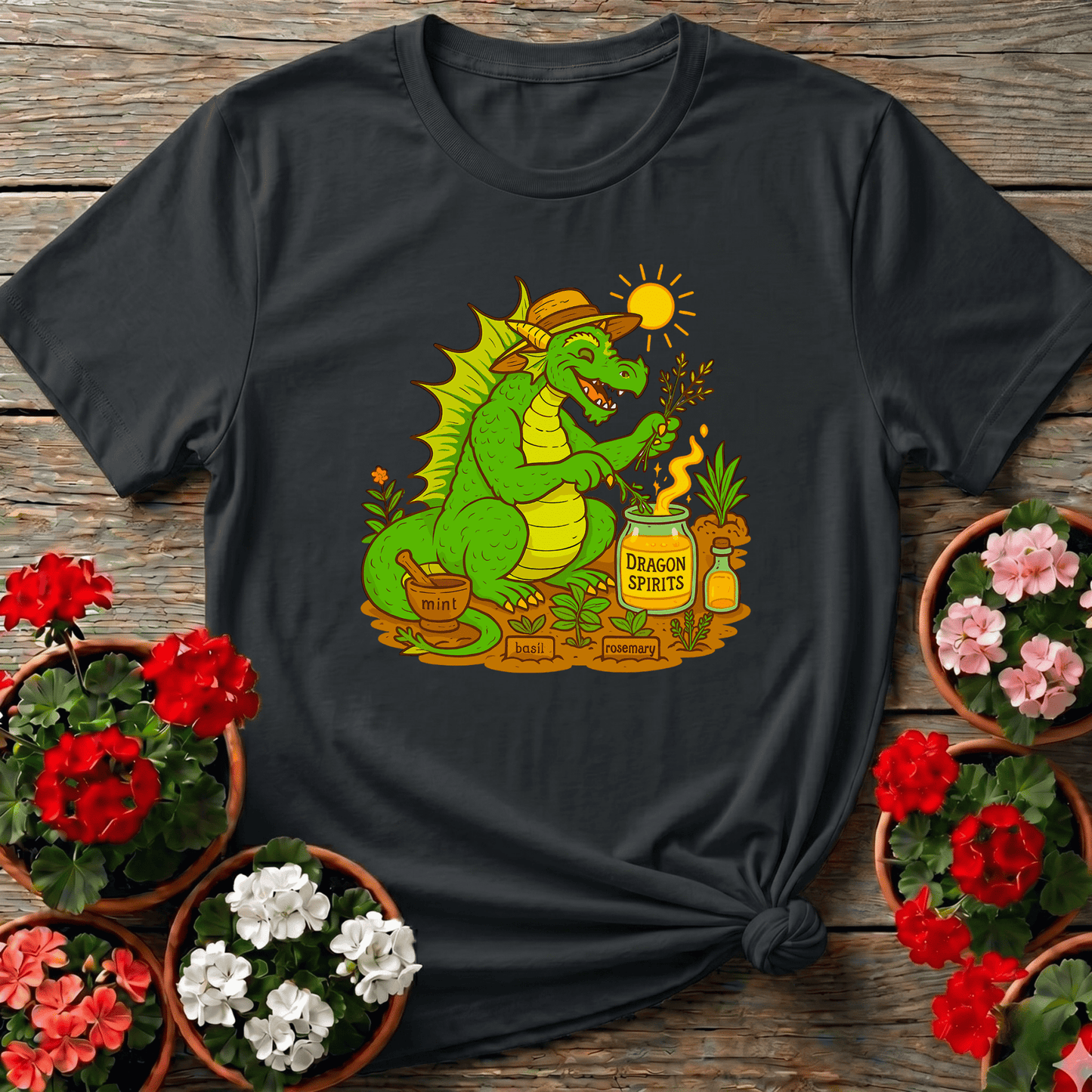 Dragon Spirits Funny Herb Gardener Dragon T-shirt - GardeningTshirts