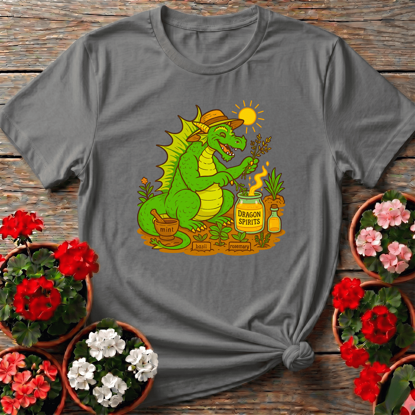 Dragon Spirits Funny Herb Gardener Dragon T-shirt - GardeningTshirts