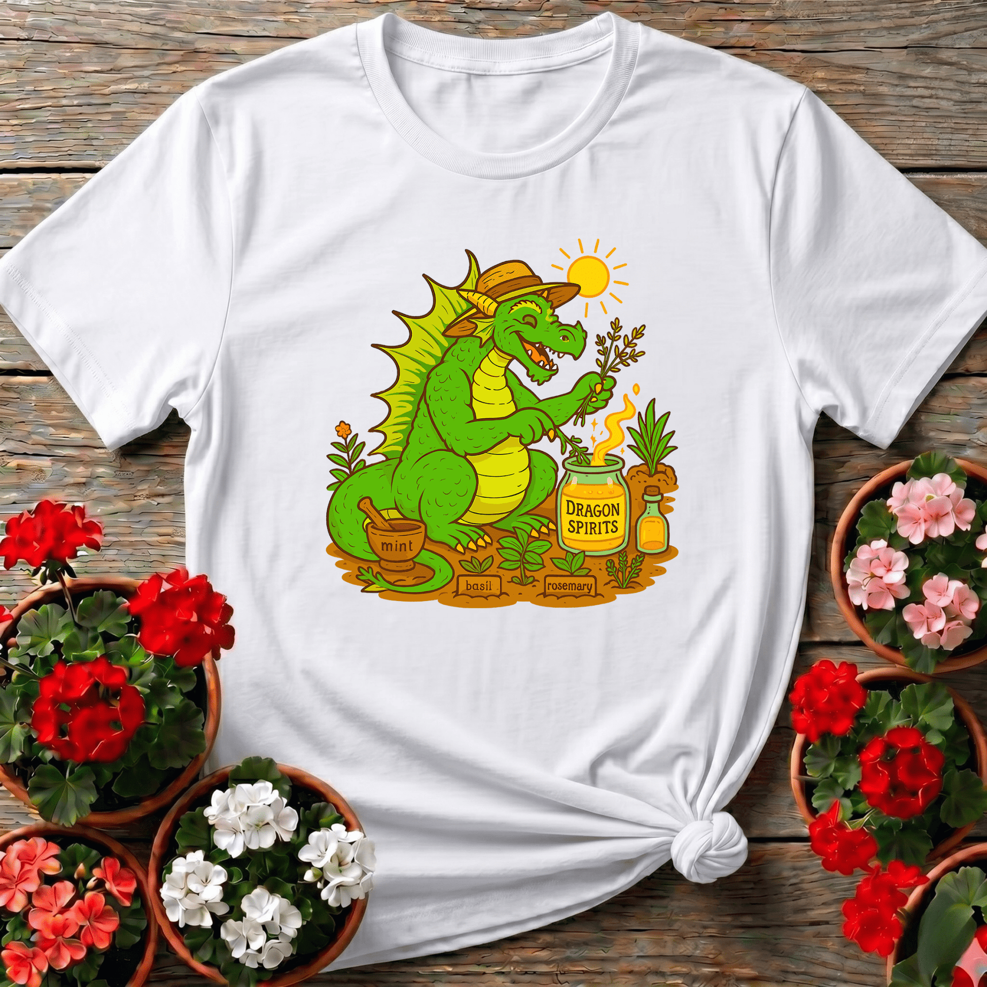 Dragon Spirits Funny Herb Gardener Dragon T-shirt - GardeningTshirts