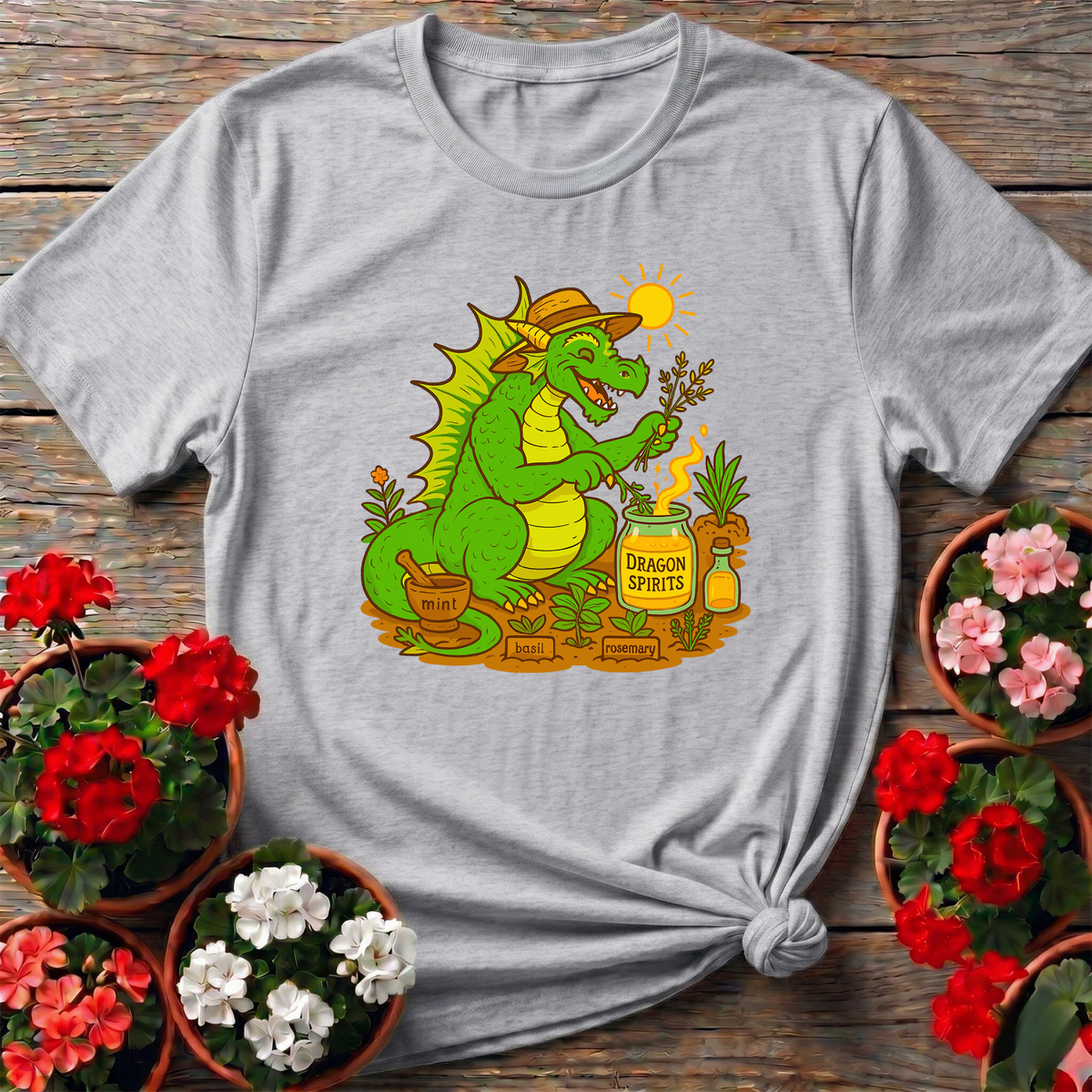 Dragon Spirits Funny Herb Gardener Dragon T-shirt - GardeningTshirts