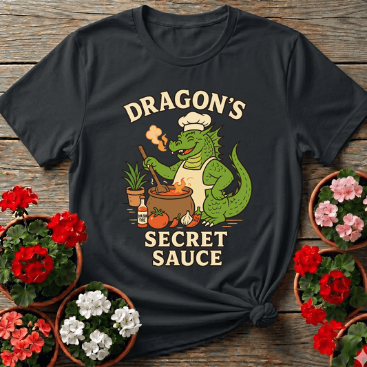 Dragons Secret Sauce Funny Chef Gardener T-shirt - GardeningTshirts