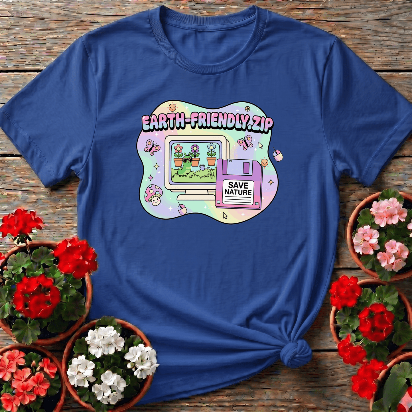 Earth Friendly.ZIP Y2K Kidcore Computer Tee - GardeningTshirts