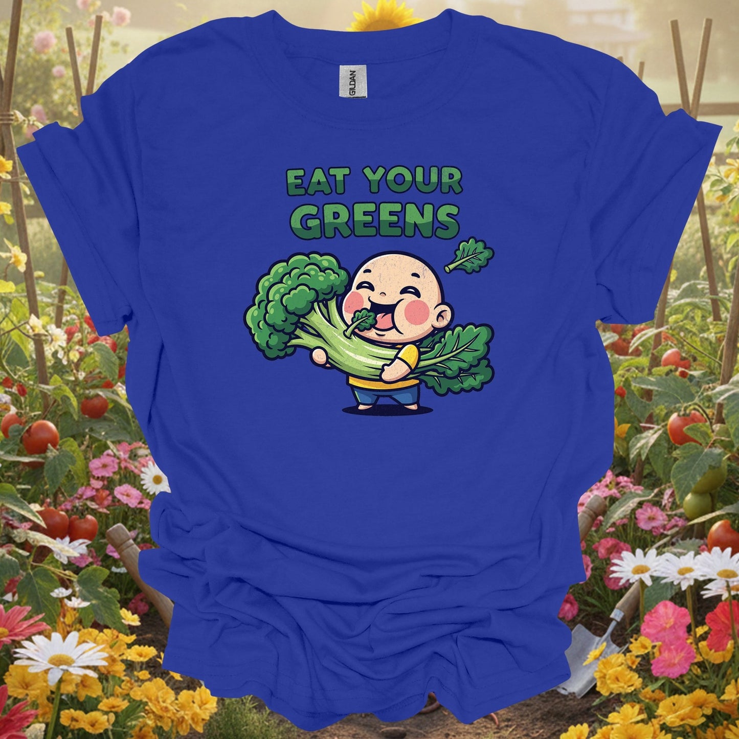 Eat Your Greens | Funny Homegrown Produce Botanical Shirt - GardeningTshirts