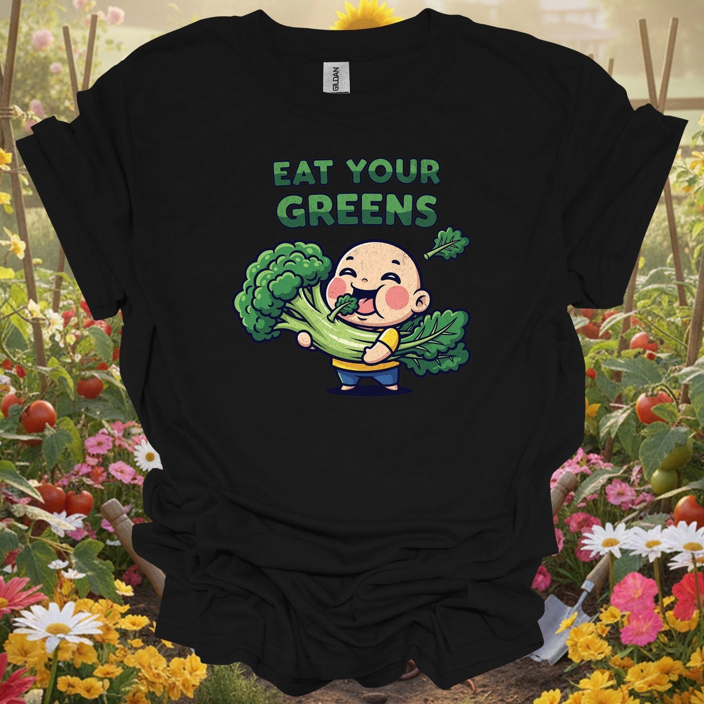 Eat Your Greens | Funny Homegrown Produce Botanical Shirt - GardeningTshirts