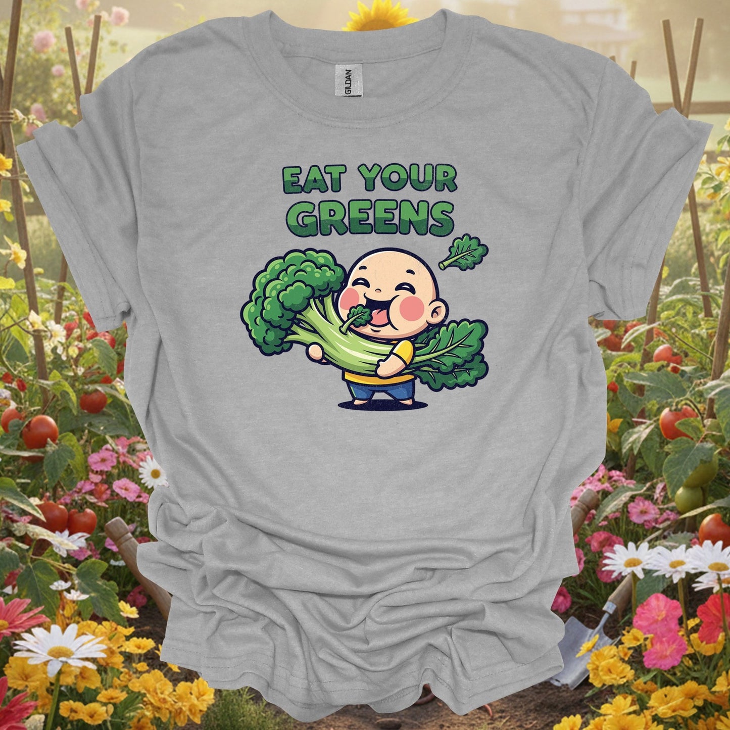 Eat Your Greens | Funny Homegrown Produce Botanical Shirt - GardeningTshirts