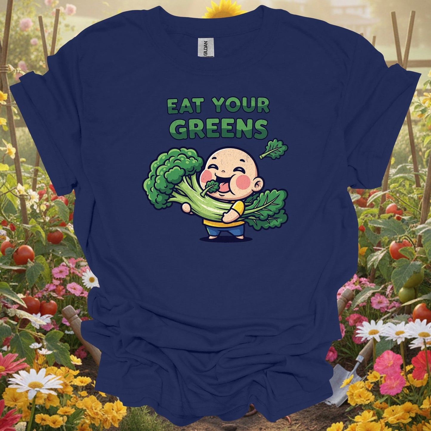 Eat Your Greens | Funny Homegrown Produce Botanical Shirt - GardeningTshirts