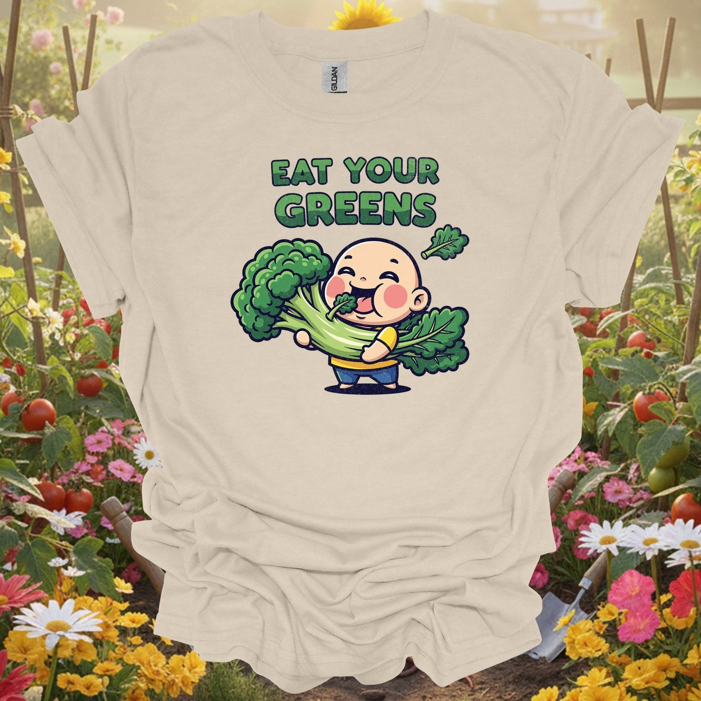 Eat Your Greens | Funny Homegrown Produce Botanical Shirt - GardeningTshirts