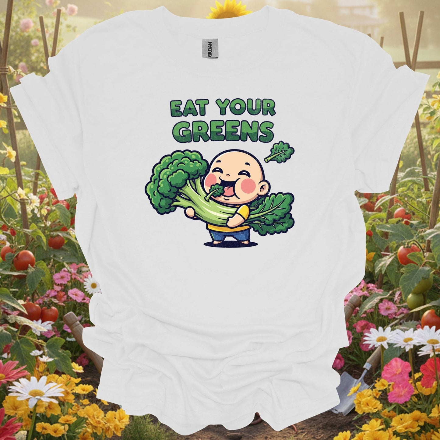 Eat Your Greens | Funny Homegrown Produce Botanical Shirt - GardeningTshirts