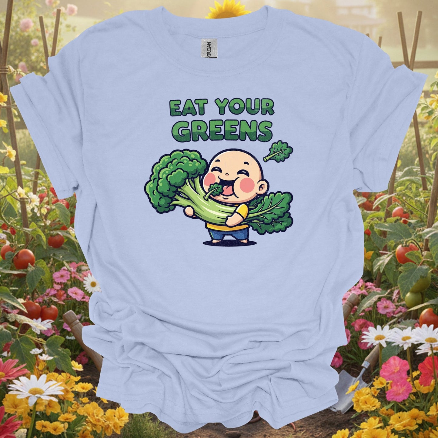 Eat Your Greens | Funny Homegrown Produce Botanical Shirt - GardeningTshirts